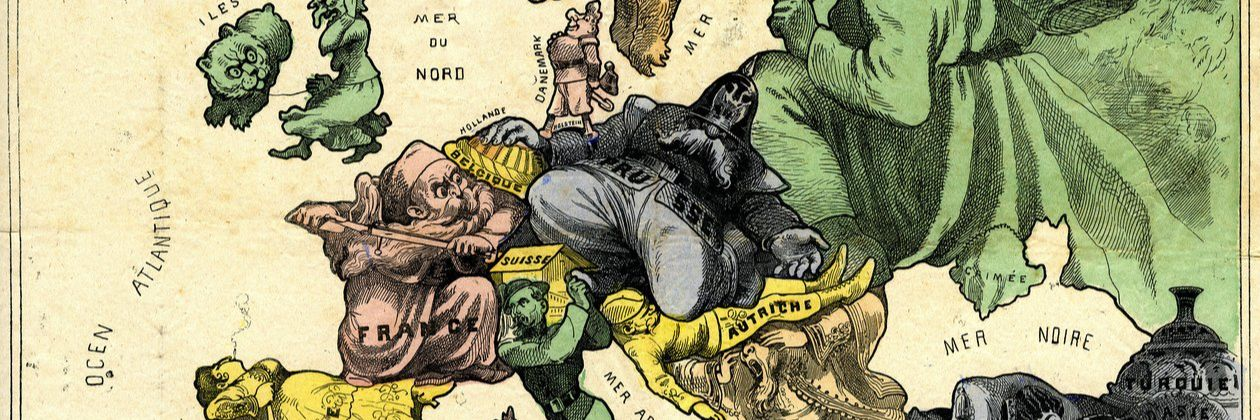 Funny map of Europe for 1870, Paul Hadol.