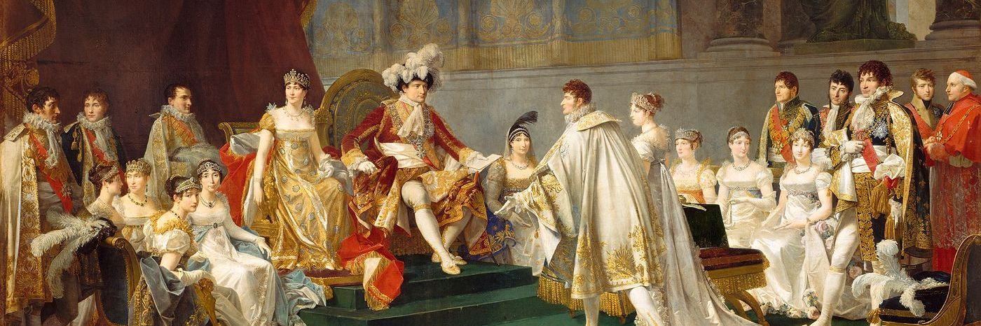 e mariage de Jérôme Bonaparte et de Catherine de Wurtemberg, aux Tuileries le 22 août 1807. Napoléon et la haute noblesse d'Empire